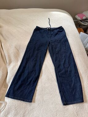 Vanilla Star Dark Blue Wide Leg Jeans